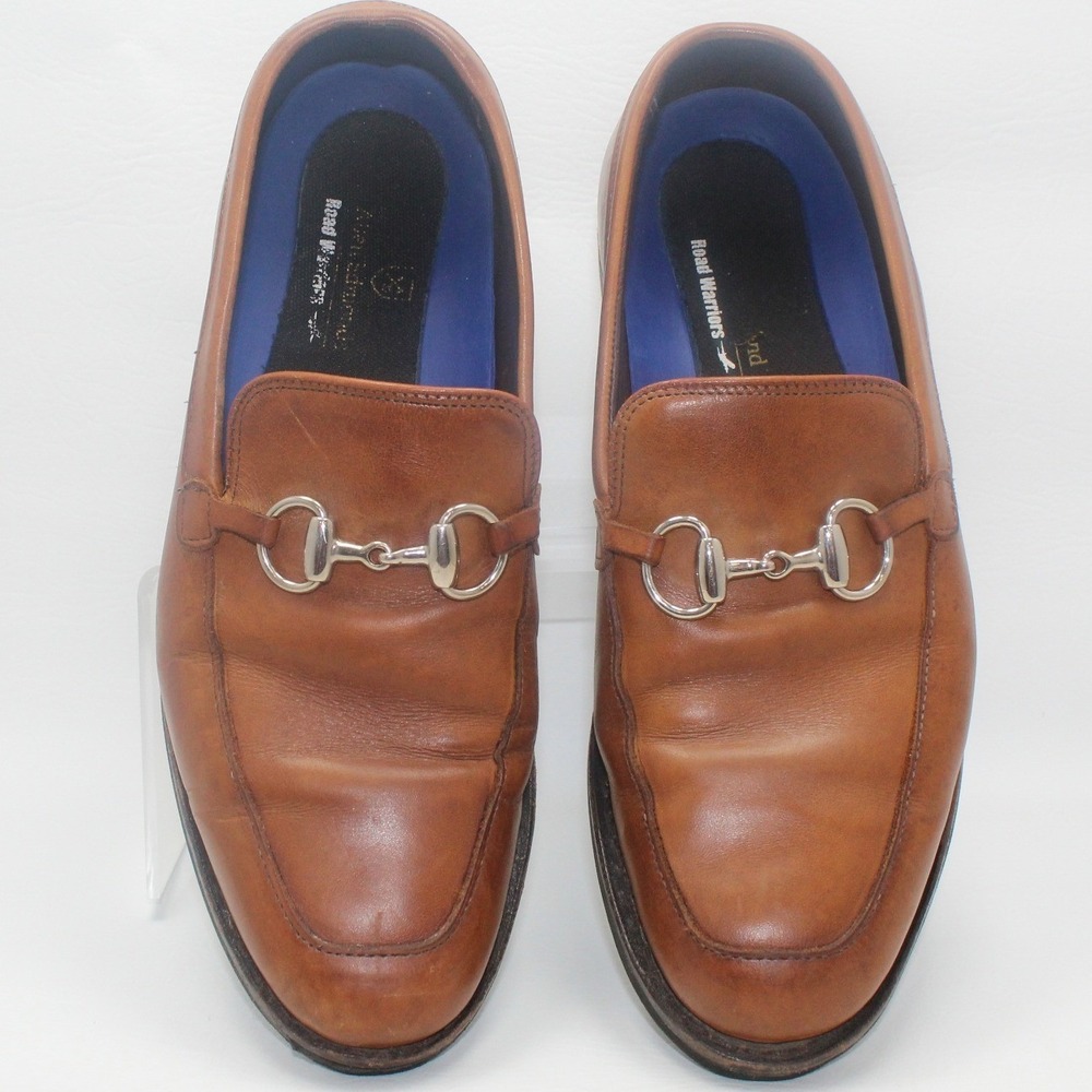 Allen Edmonds Road Warriors Mens Brown Leather Loafers Bit Moccasins‎ Size 8.5 D